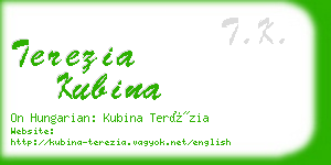 terezia kubina business card
